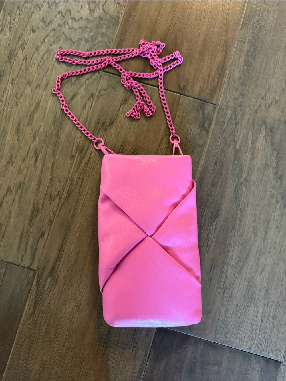 Hot Pink Folded Crossbody Bag